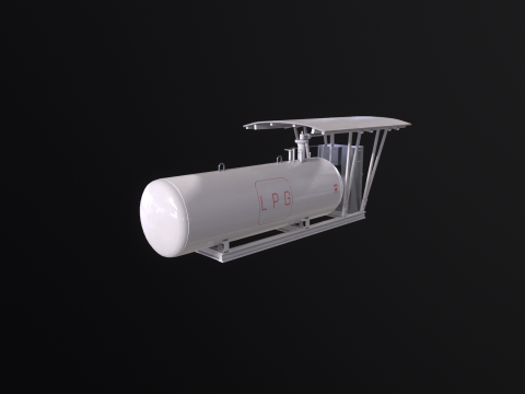 LPG Station and Tank 3D Model