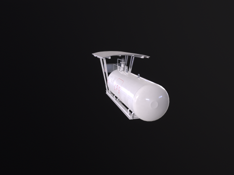 LPG Station and Tank 3D Model