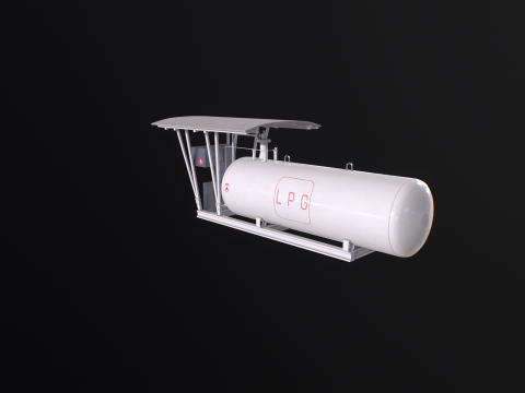 LPG Station and Tank 3D Model