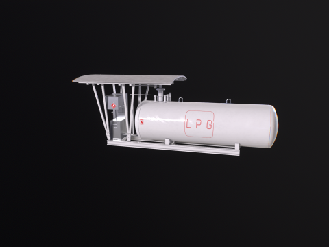LPG Station and Tank 3D Model