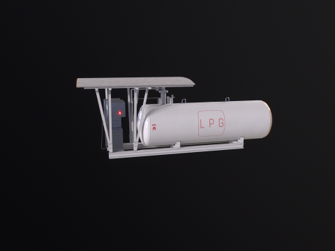 LPG Station and Tank 3D Model