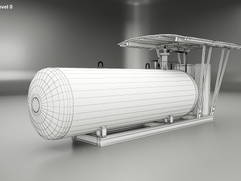 LPG Station and Tank 3D Model