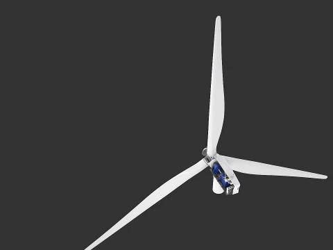 Offshore Wind Turbine Cutaway 3D Model