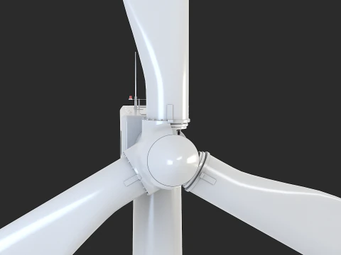 Offshore Wind Turbine Cutaway 3D Model