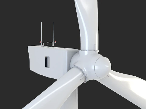Offshore Wind Turbine Cutaway 3D Model
