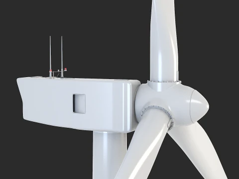 Offshore Wind Turbine Cutaway 3D Model