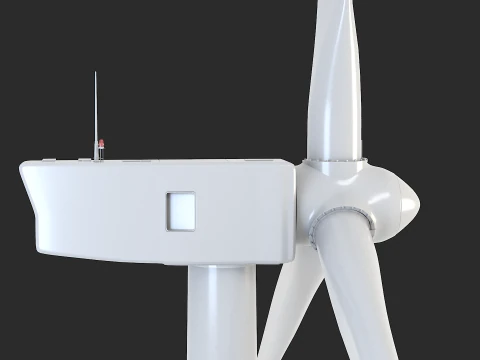 Offshore Wind Turbine Cutaway 3D Model