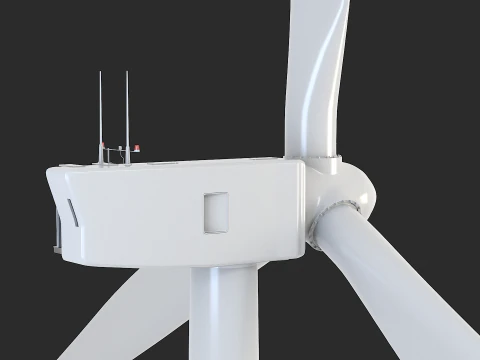 Offshore Wind Turbine Cutaway 3D Model
