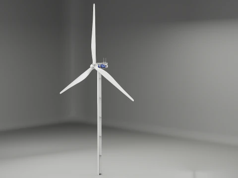 Offshore Wind Turbine Cutaway 3D Model