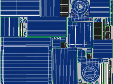 Spaccato della turbina eolica offshore Modello 3D