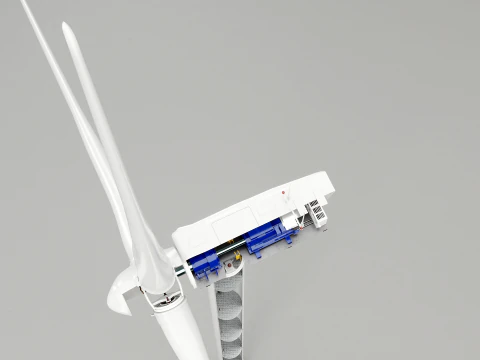 Offshore Wind Turbine Cutaway 3D Model