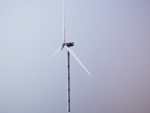 Offshore Wind Turbine Cutaway 3D Model