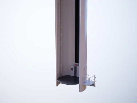 Offshore Wind Turbine Cutaway 3D Model