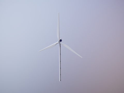 Spaccato della turbina eolica offshore Modello 3D