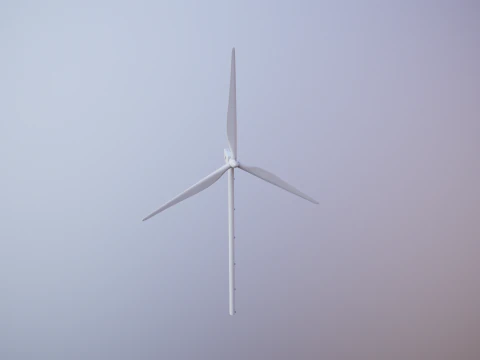 Offshore Wind Turbine Cutaway 3D Model