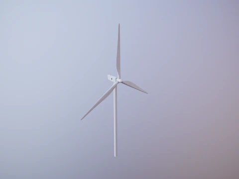 Offshore Wind Turbine Cutaway 3D Model