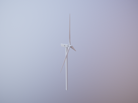 Spaccato della turbina eolica offshore Modello 3D