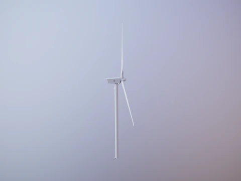 Offshore Wind Turbine Cutaway 3D Model
