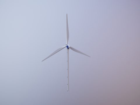 Spaccato della turbina eolica offshore Modello 3D