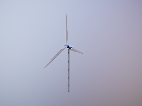 Spaccato della turbina eolica offshore Modello 3D