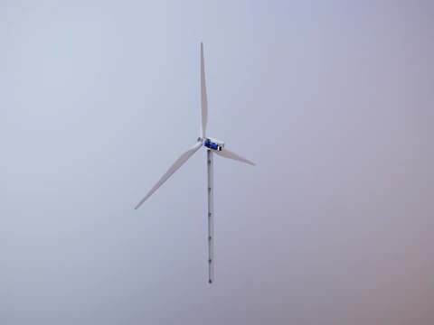 Offshore Wind Turbine Cutaway 3D Model