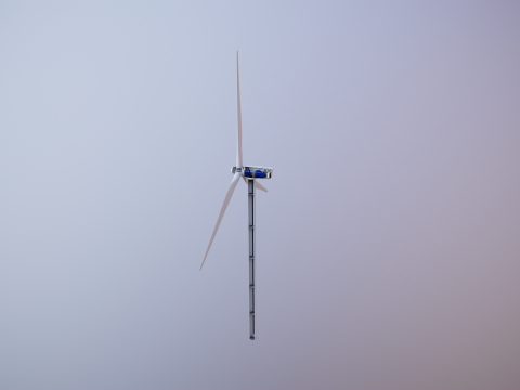 Spaccato della turbina eolica offshore Modello 3D