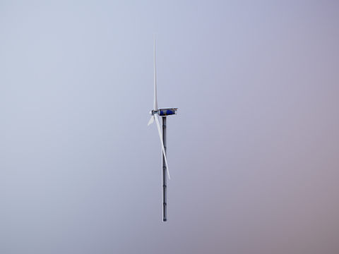 Spaccato della turbina eolica offshore Modello 3D