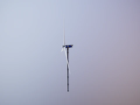 Offshore Wind Turbine Cutaway 3D Model
