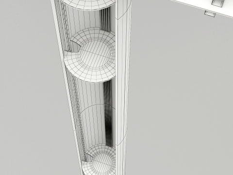 Spaccato della turbina eolica offshore Modello 3D