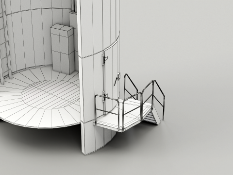 Spaccato della turbina eolica offshore Modello 3D