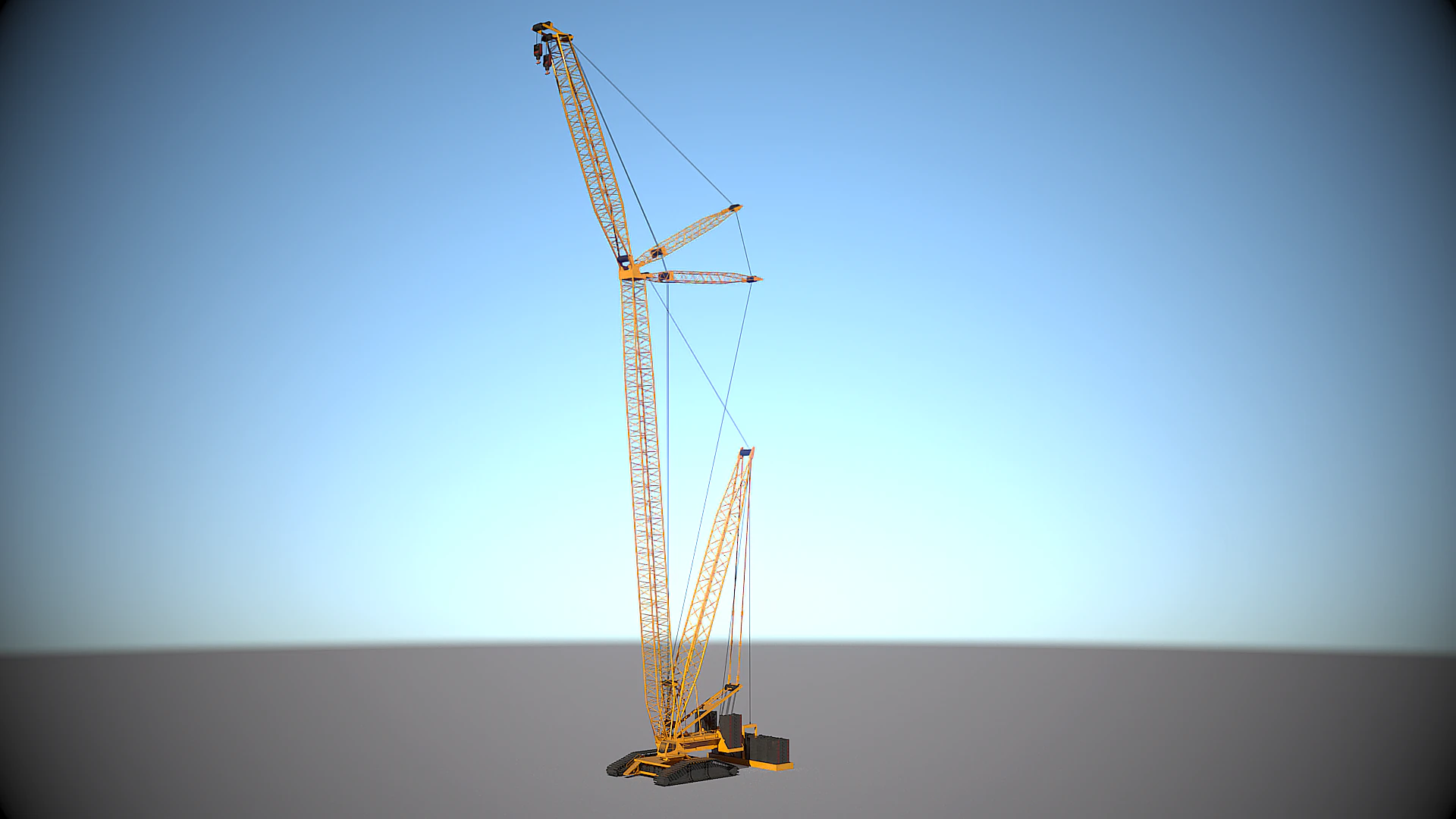 Ogólny żuraw gąsienicowy Model 3D .c4d .max .obj .3ds .fbx .stl .blend