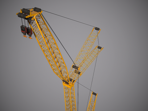 Allgemeiner hoher Raupenkran 3D Modell