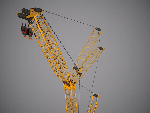 Og&oacute;lny żuraw gąsienicowy Model 3D