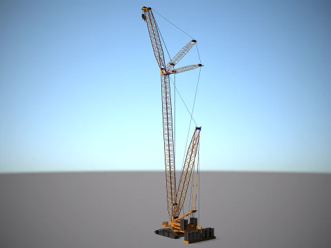 Og&oacute;lny żuraw gąsienicowy Model 3D