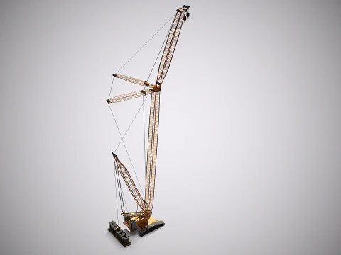 Og&oacute;lny żuraw gąsienicowy Model 3D
