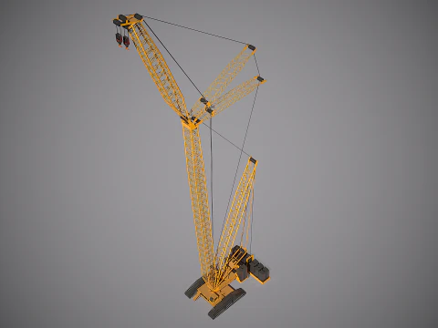 Og&oacute;lny żuraw gąsienicowy Model 3D