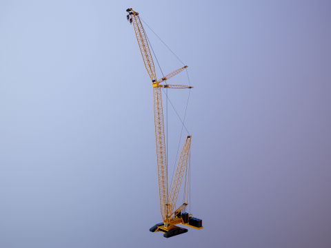 Allgemeiner hoher Raupenkran 3D Modell