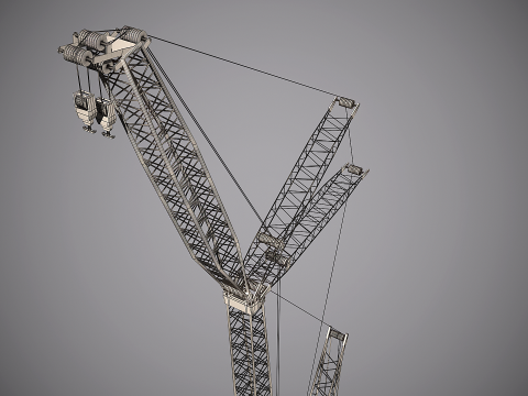 Allgemeiner hoher Raupenkran 3D Modell