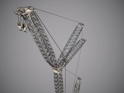 Og&oacute;lny żuraw gąsienicowy Model 3D