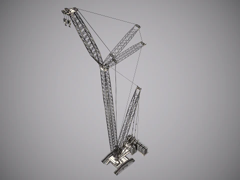 Og&oacute;lny żuraw gąsienicowy Model 3D