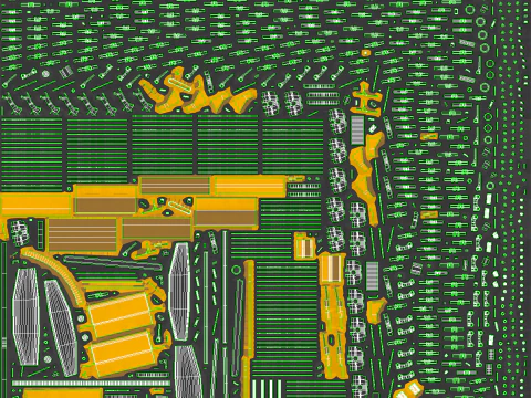 Og&oacute;lny żuraw gąsienicowy Model 3D
