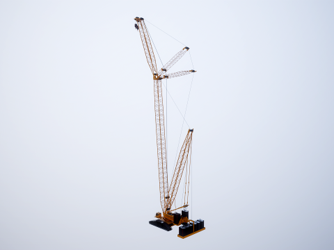 Allgemeiner hoher Raupenkran 3D Modell