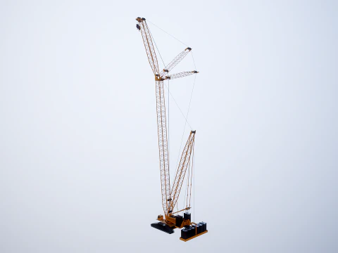 Og&oacute;lny żuraw gąsienicowy Model 3D