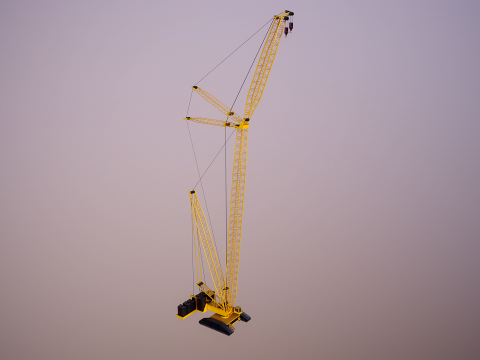 Allgemeiner hoher Raupenkran 3D Modell