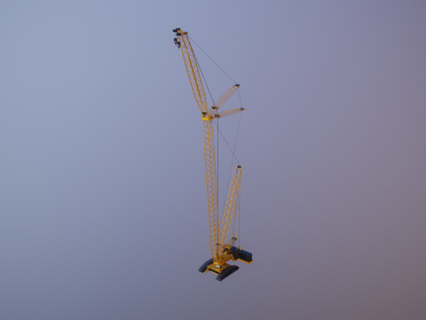 Allgemeiner hoher Raupenkran 3D Modell