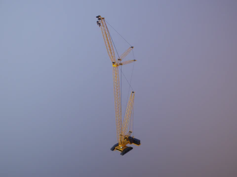 Og&oacute;lny żuraw gąsienicowy Model 3D