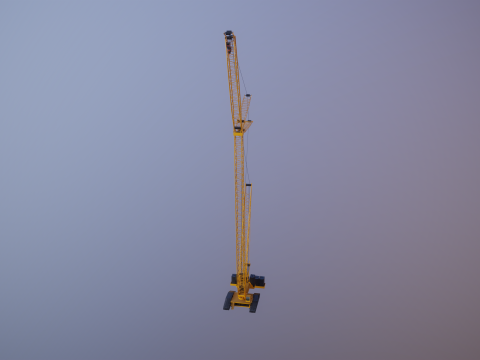 Allgemeiner hoher Raupenkran 3D Modell