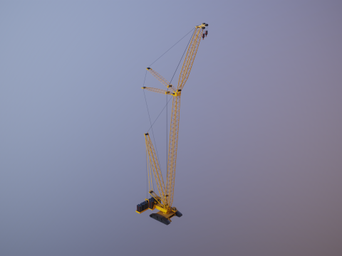 Allgemeiner hoher Raupenkran 3D Modell