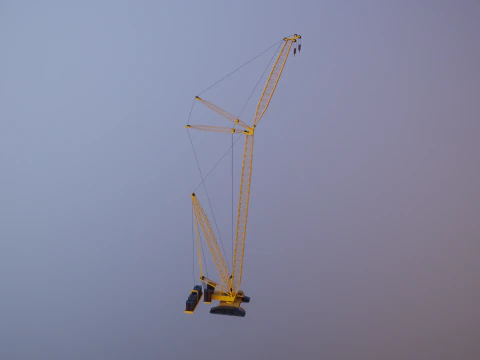 Og&oacute;lny żuraw gąsienicowy Model 3D