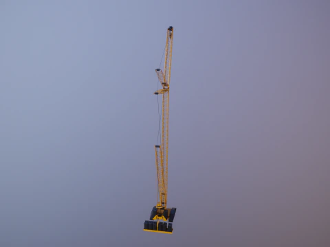 Og&oacute;lny żuraw gąsienicowy Model 3D